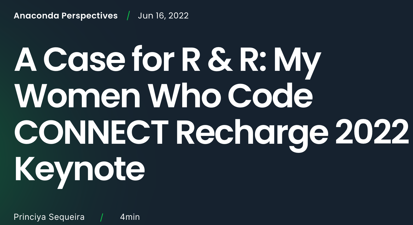 A case for Reset & Recharge