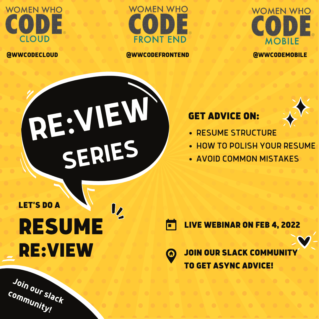 Let us do a Resume review